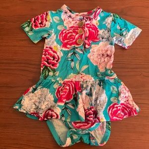 Posh Peanut bodysuit with bow headwrap